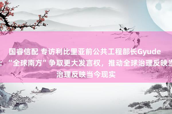 国睿信配 专访利比里亚前公共工程部长Gyude Moore：“全球南方”争取更大发言权，推动全球治理反映当今现实