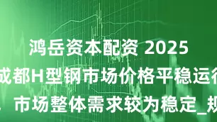 鸿岳资本配资 2025年5月3日成都H型钢市场价格平稳运行，市场整体需求较为稳定_规格_mm_吨左右