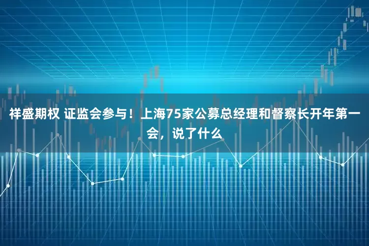 祥盛期权 证监会参与！上海75家公募总经理和督察长开年第一会，说了什么