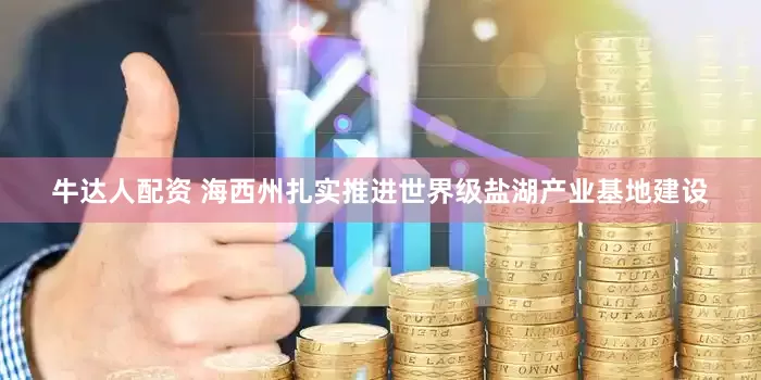 牛达人配资 海西州扎实推进世界级盐湖产业基地建设